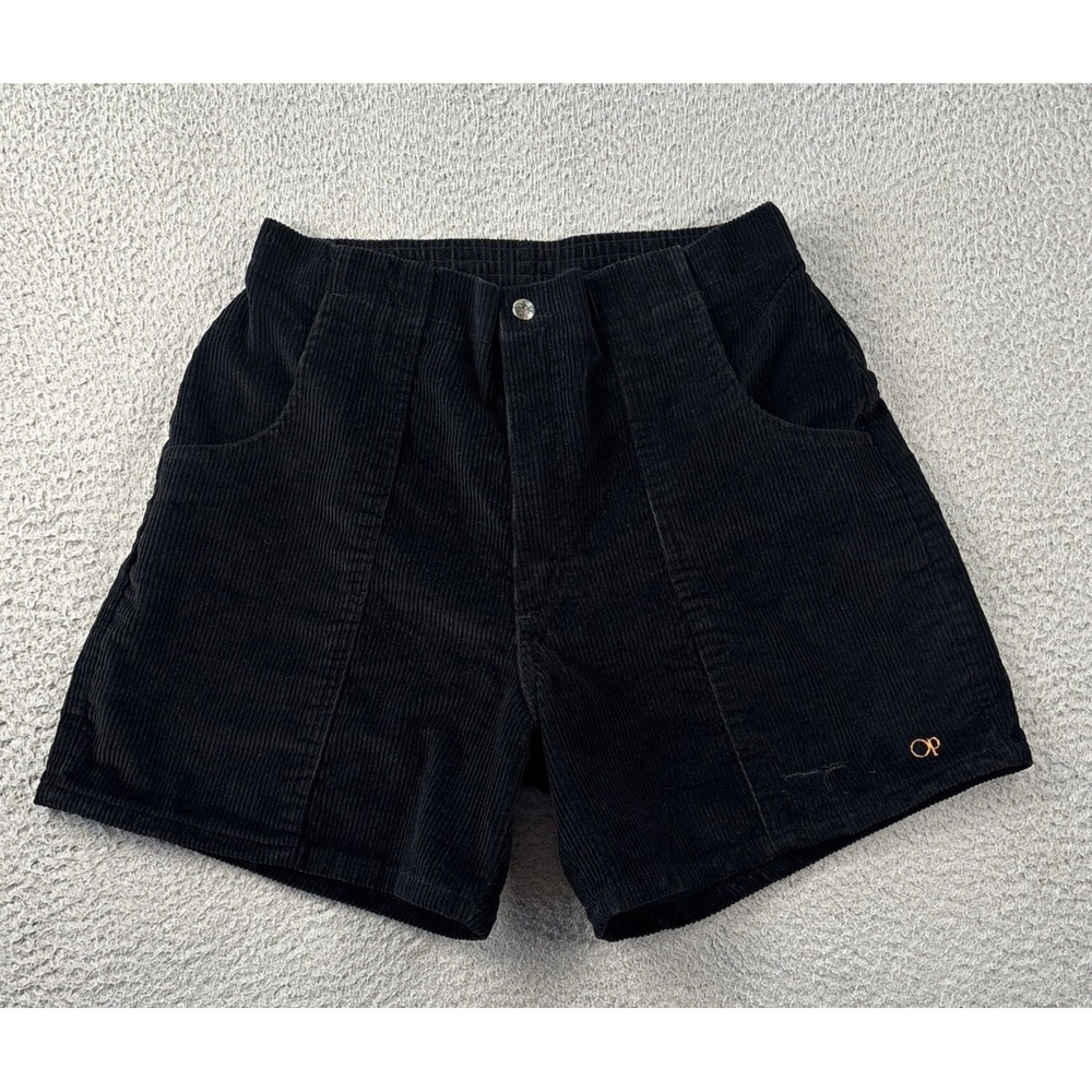 Vintage Ocean Pacific Longriders Corduroy Shorts Mens 38 Black  Made in USA FLAW